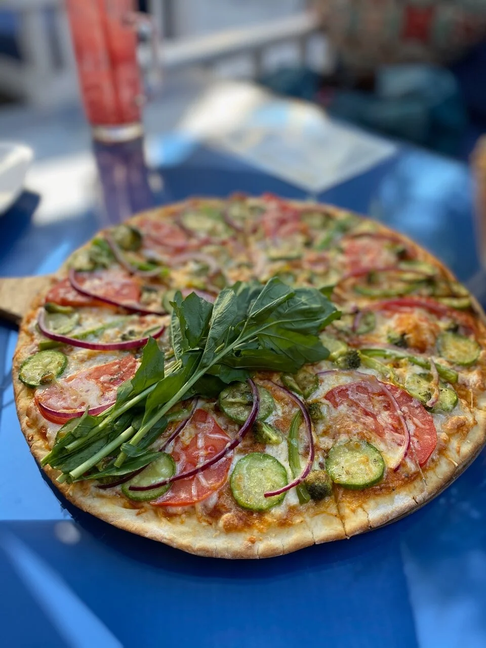 Veggie Pizza from Athanor (our fav!!!)