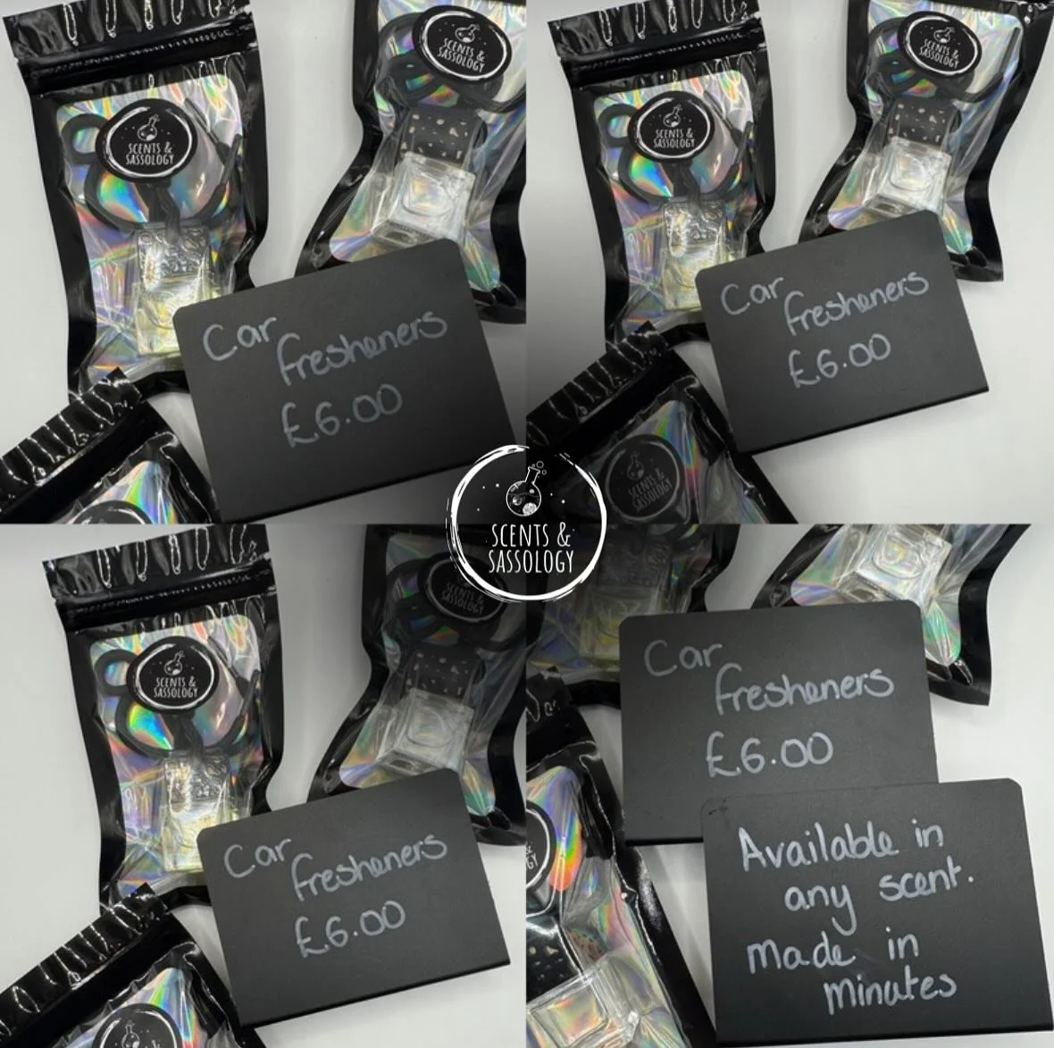 Luxury Car Fresheners!🚗🚙 

At Scents &amp; Sassology, we believe your car should smell just as amazing as your home. Our stylish hanging car fresheners are filled with your favourite fragrance and made fresh in minutes while you wait.💎

Why shop w