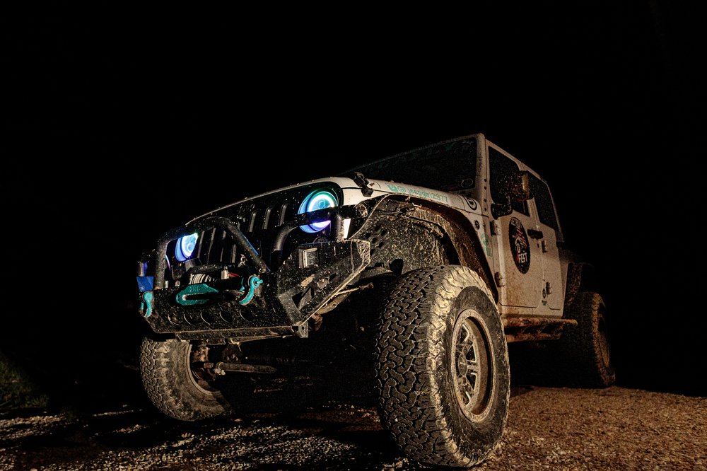 Jeep Wrangler at Night