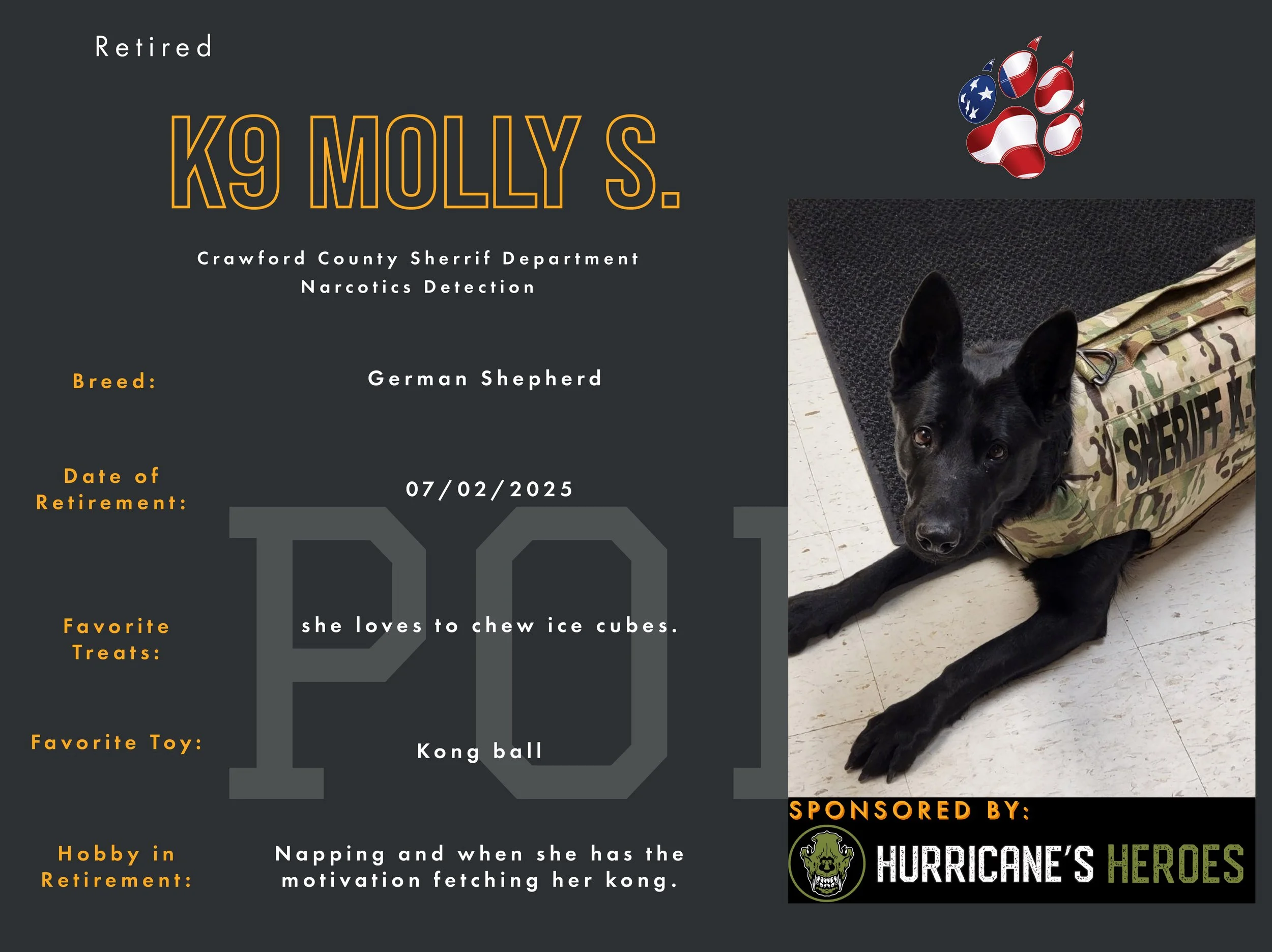 K9 Molly - Crawford County Sheriff Dept. Iowa