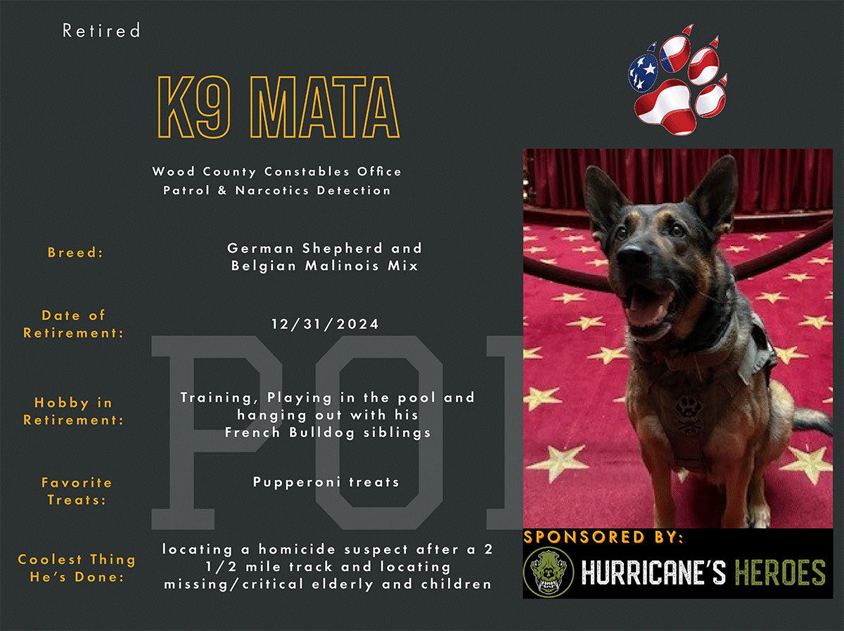 K9 Mata - Wood County Constable Office