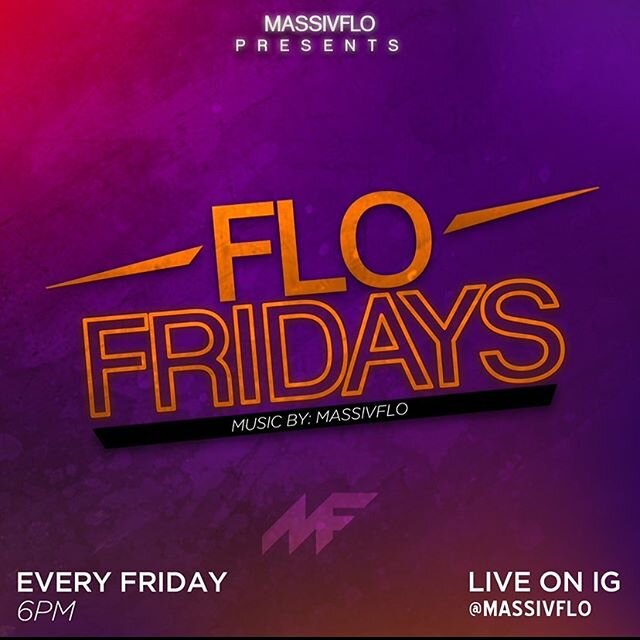 Today at 6pm , #FloFridays will be streaming live on Instagram - streaming from NYC and ATL. #MassivFlo #Reggae #Soca #HipHop #Chutney #Indian