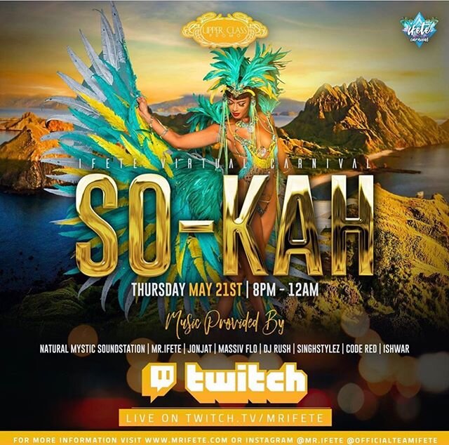 Tomorrow starting at 8pm ! #Soca #Sokah