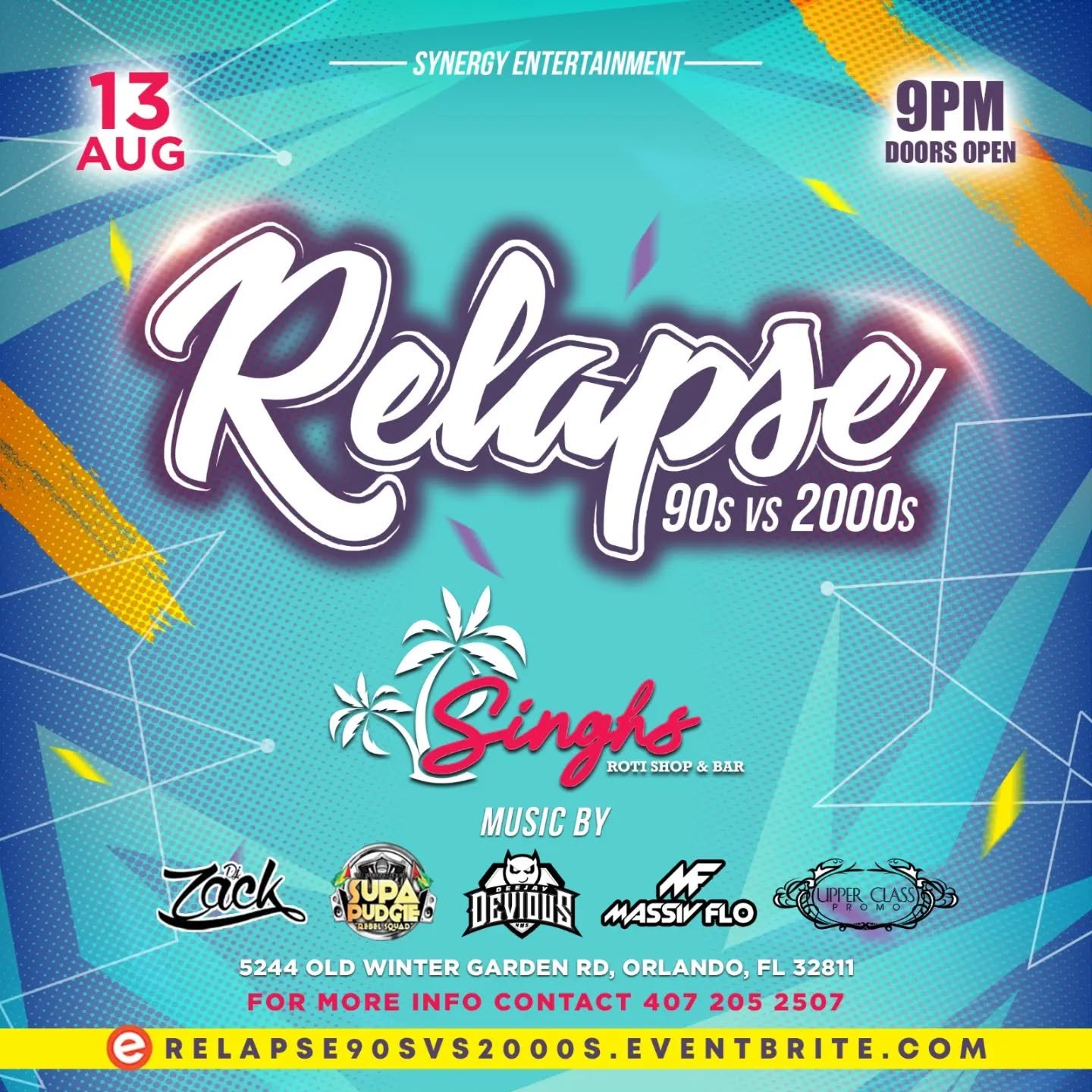 💣 SYNERGY ENTERTAINMENT 💣 

Who parties harder? 90s or 2000s 🤔🥳😏
When was music the best? 90s or 2000s 🤔🤬🤫
Who can hold their liquor the best? 90s or 2000s 🤔🤕🤮

All this &amp; more will be put to the test on Saturday, August 13th on The De