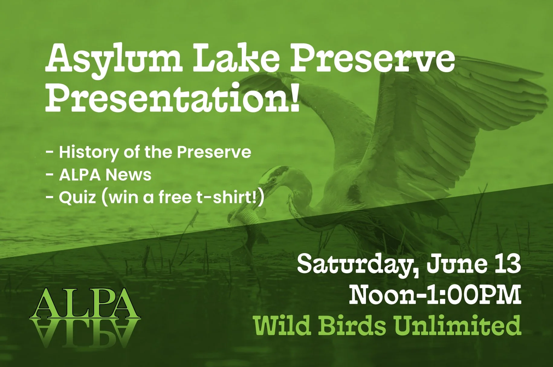 Presentation at Wild Birds Unlimited