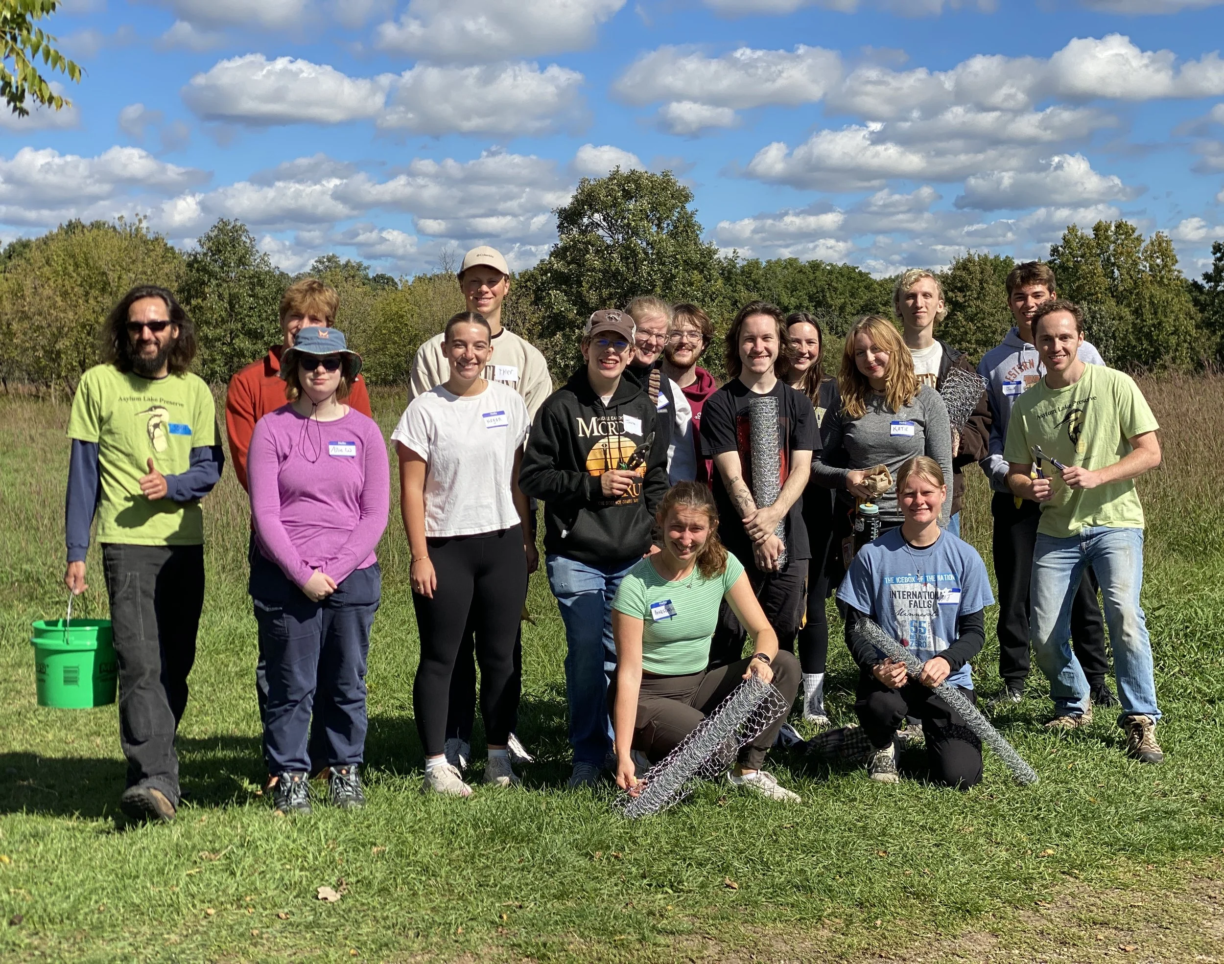 Group photo with volunteers. President Josh Kieser on left, board member Jimmy lane on right. 