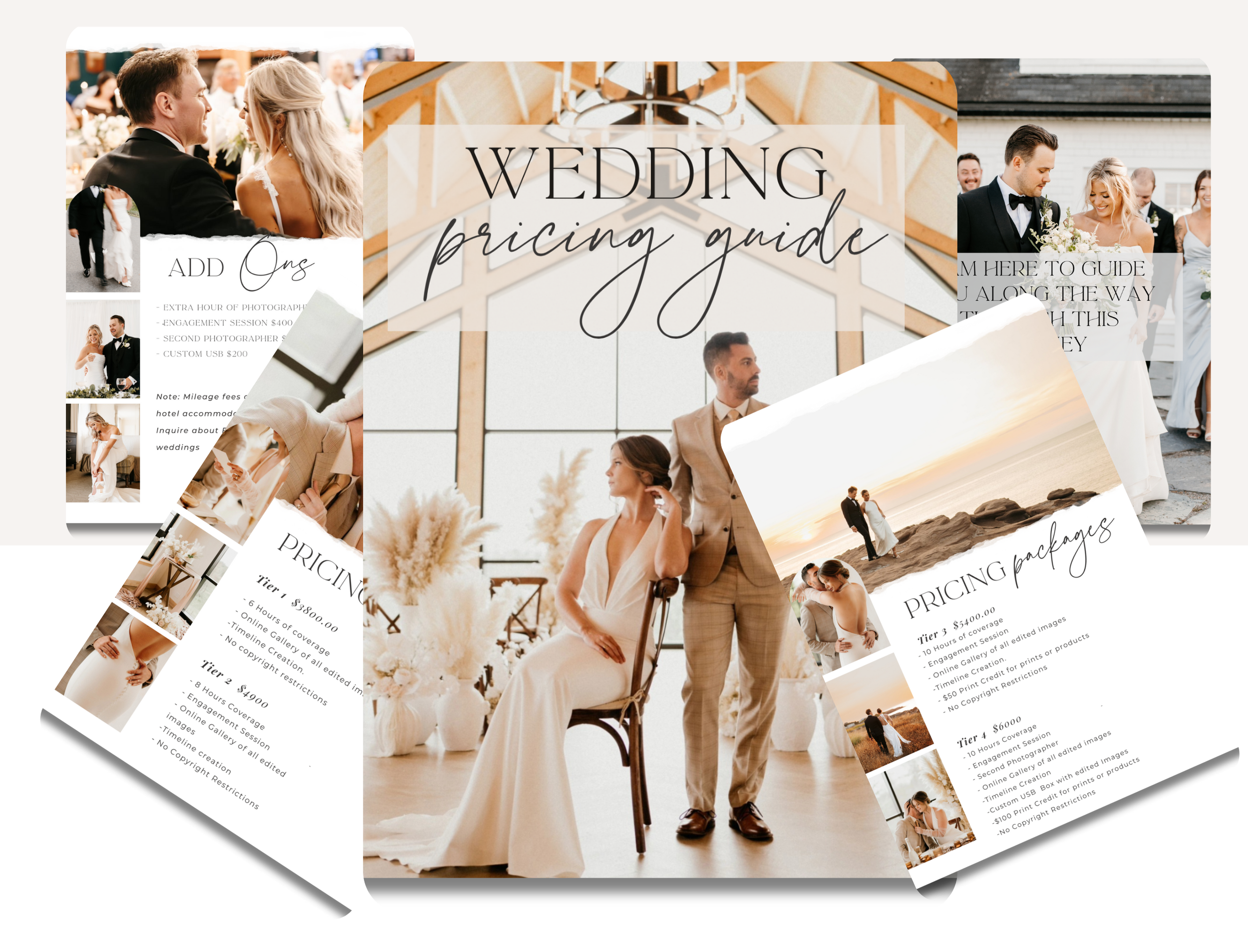 Wedding Photography Pricing Guide Template | Canva Price List (Digital Download)