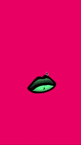 IG Filter, Green Lips (mapped to user's movement) on Pink Background