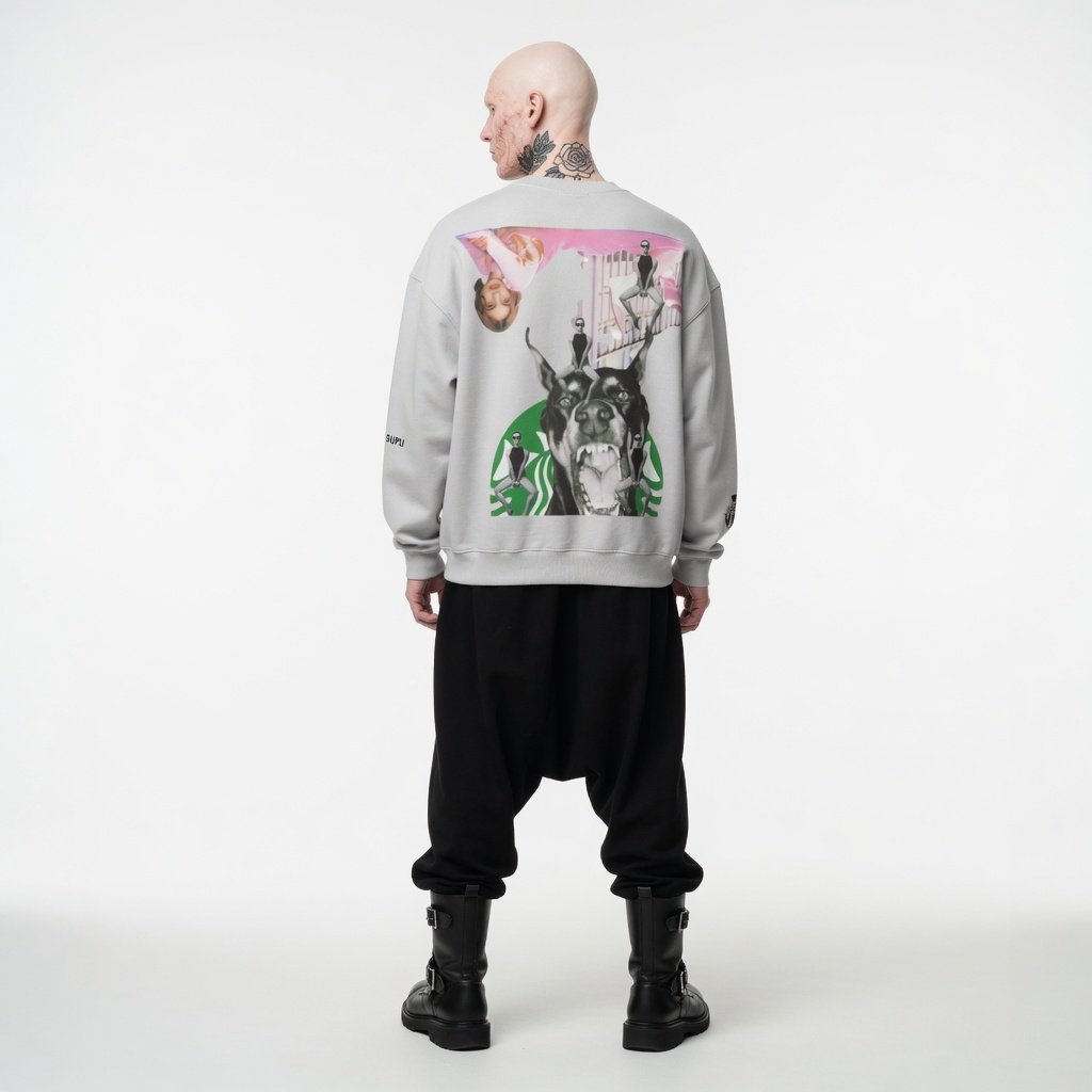 Angry Dog -  Unisex Heavyweight Oversized Sweatshirt