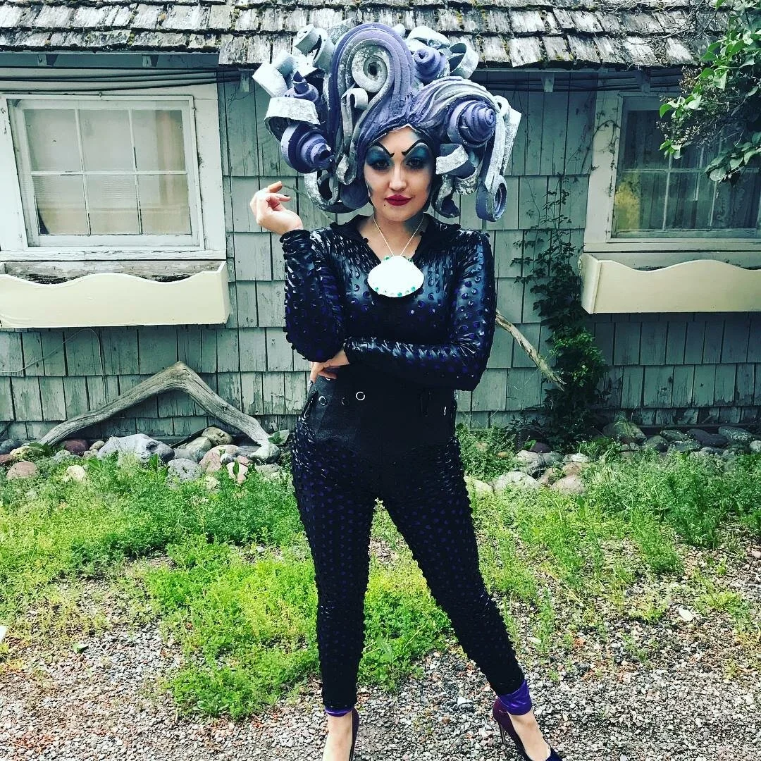  Ursulas wig is made of pool noodles. 