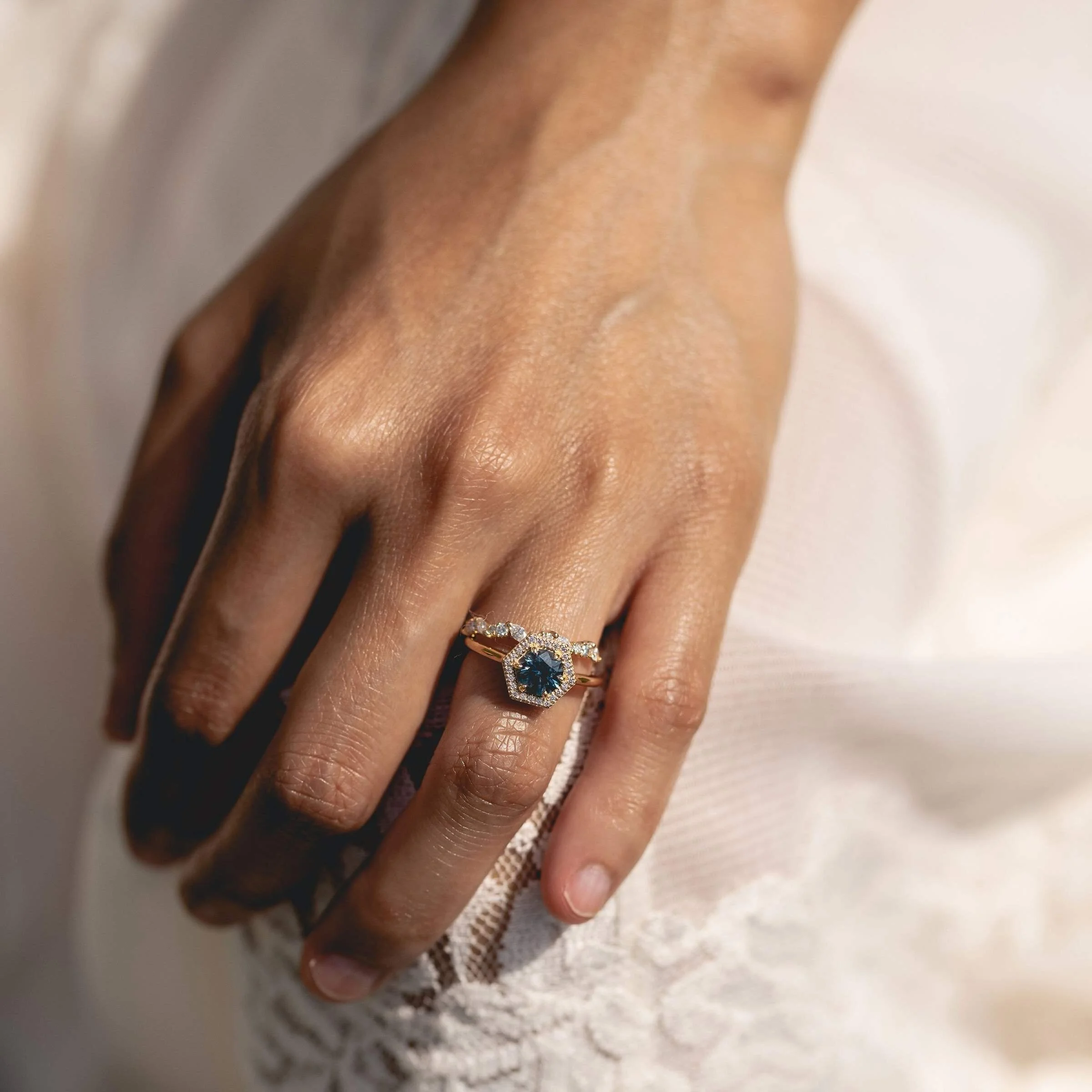 geometric engagement ring