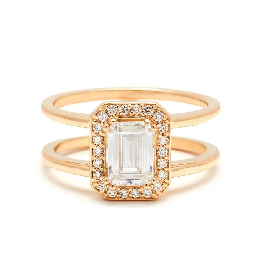 double band engagement ring