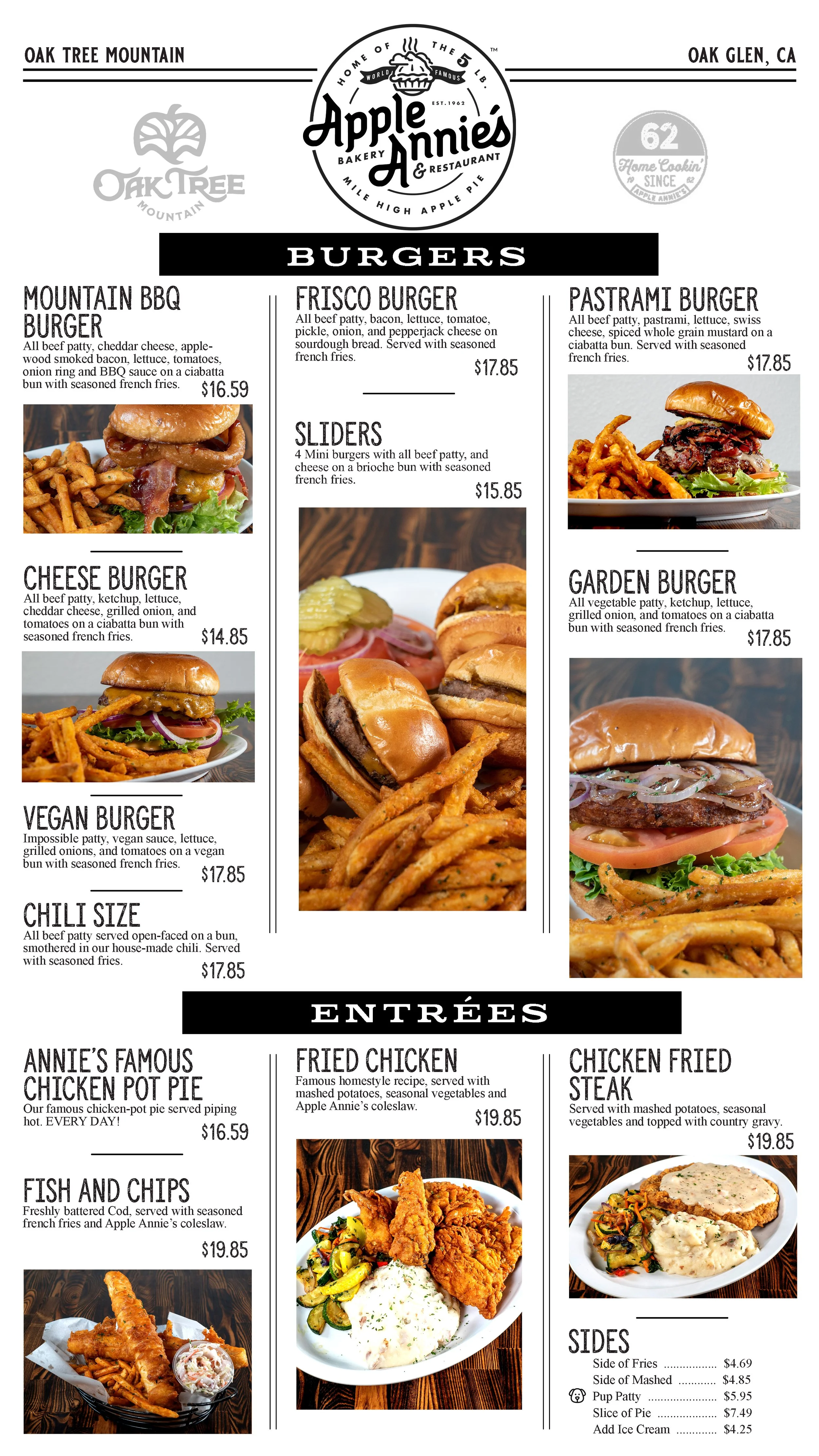 Apple Annie's Full Menu — Oak Tree Mountain