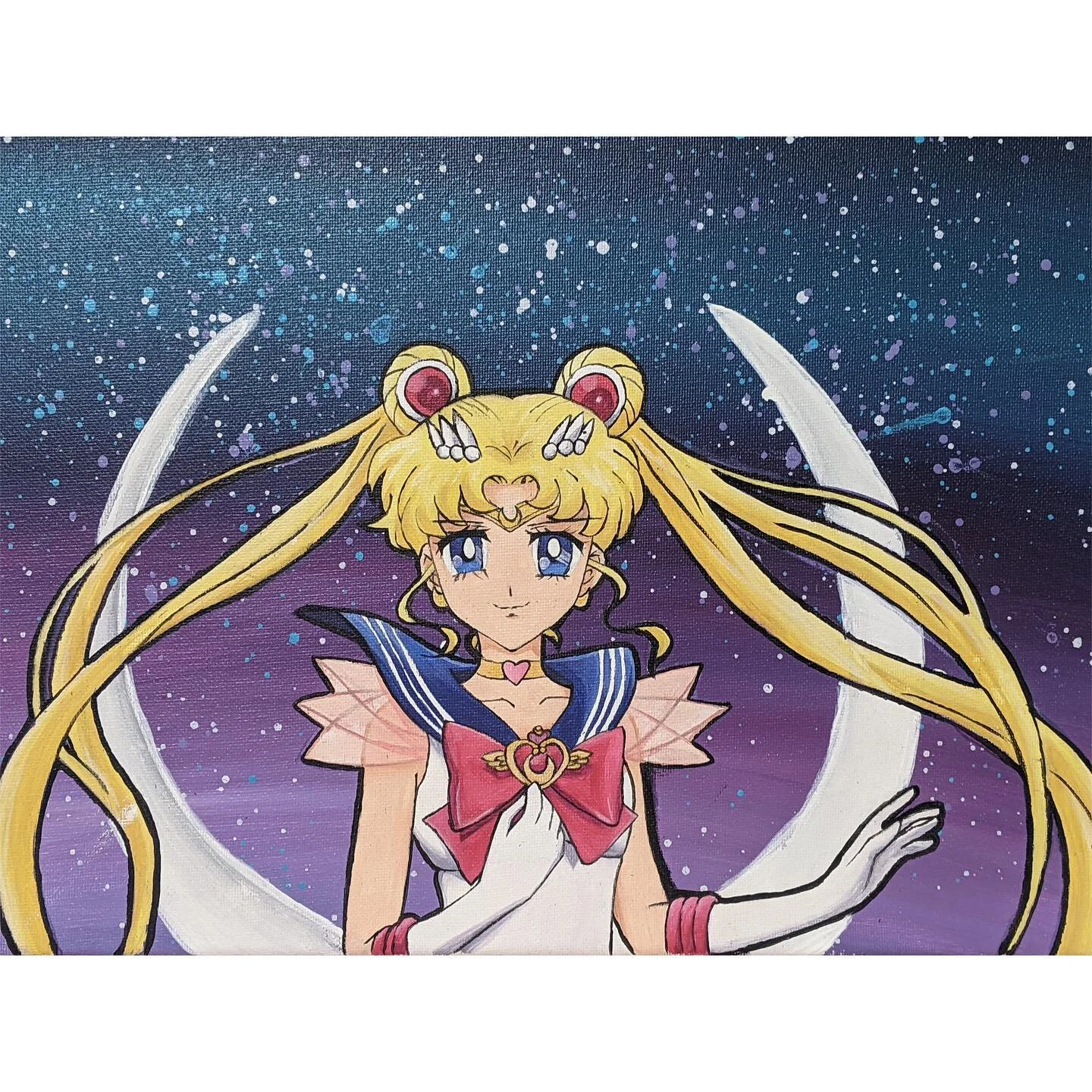 Sailor Moon Crystal (11x14&quot;) Acrylic on Canvas
.
.
.
#yyc #yycart #yycartist #acrylic #acrylicpainting #paintings #traditionalart #splatteredpaint #colors #art #artistlife #anime #manga