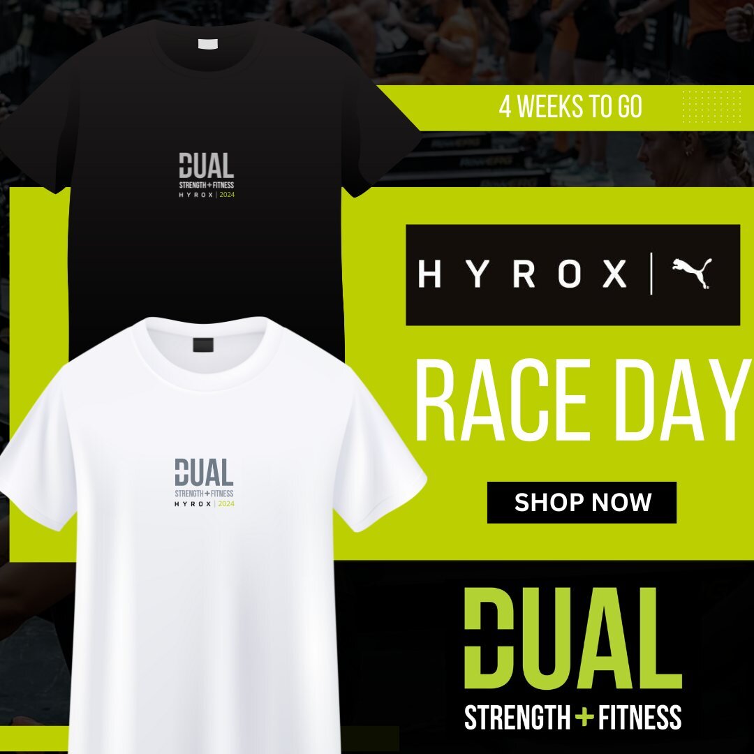 Get race ready in time for @hyroxworld in our latest Dual Vs Hyrox T-shirts! 🔥

Follow the link 🔗 https://www.bigcrocodile.co.uk/search?type=products&amp;q=dual* to order yours for race day. 

Use code DUALFITNESS for 10% off

Any questions please 