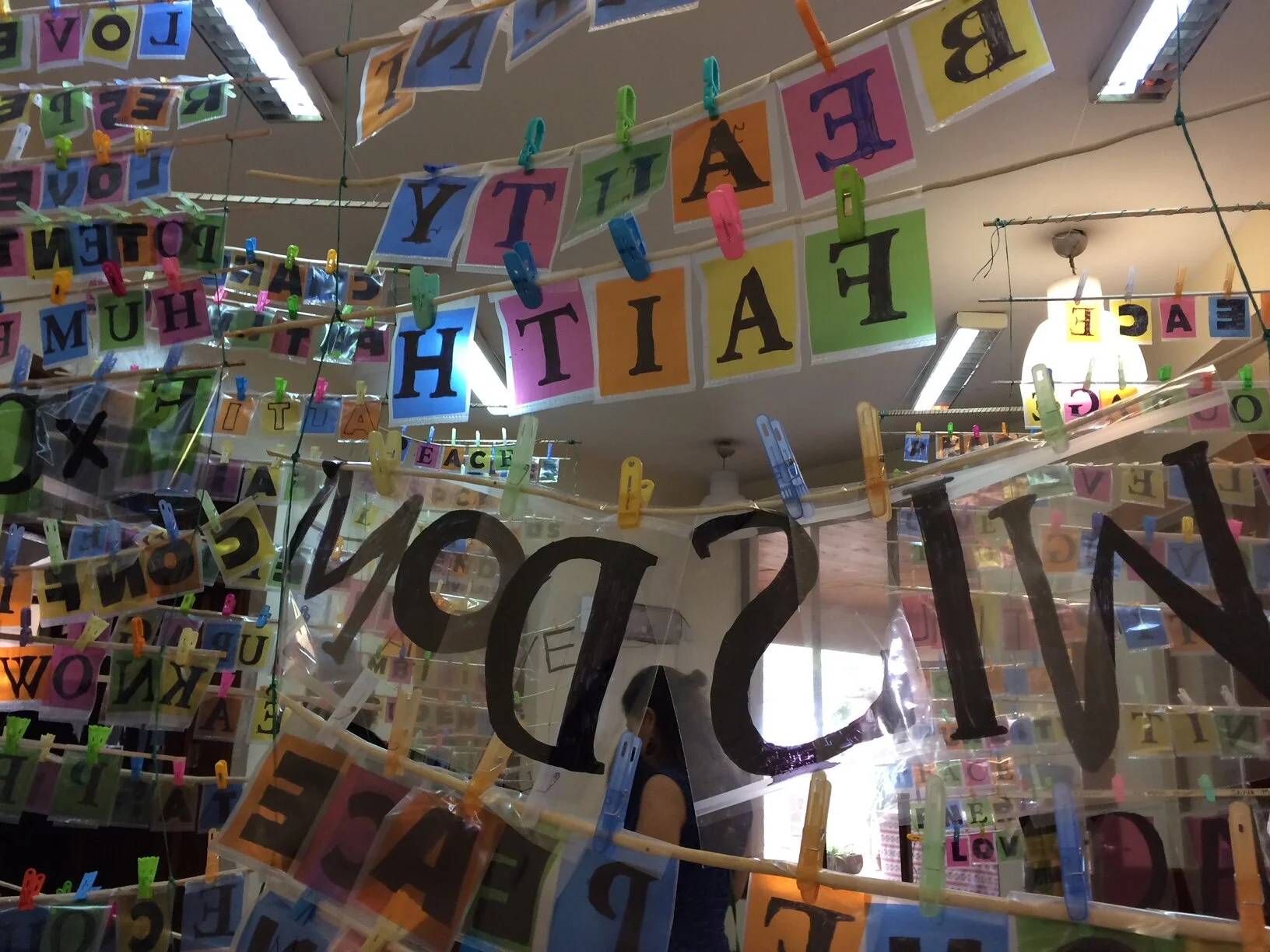  Illuminated Words installation at the Herstory Summit, Nairobi 2016 