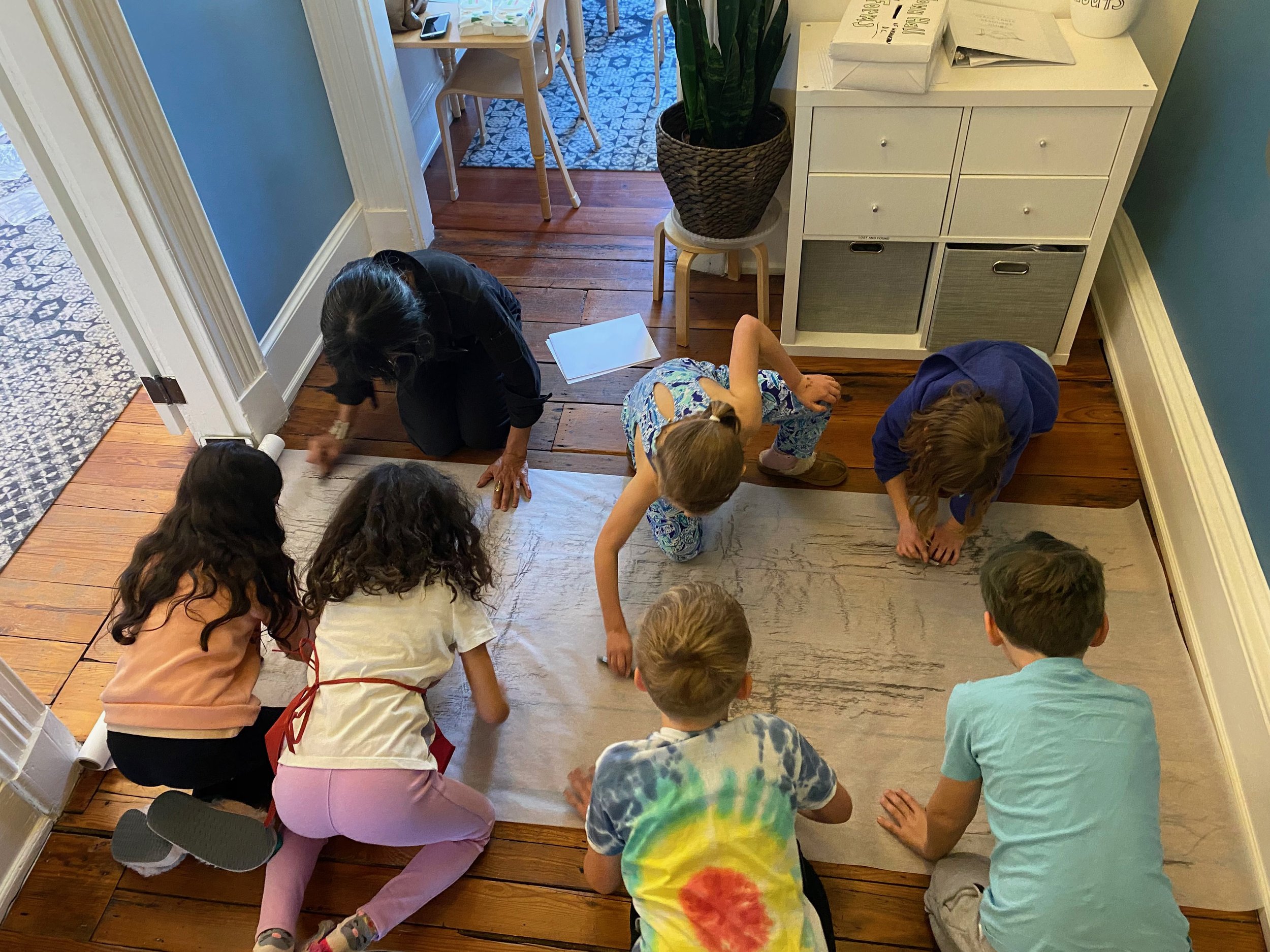 Acton, a Montessori school for elementary and middle school students, now inhabits what once was Manila House in Washington DC. I invited the entire community of children and their teachers to learn about the history of their school building with me