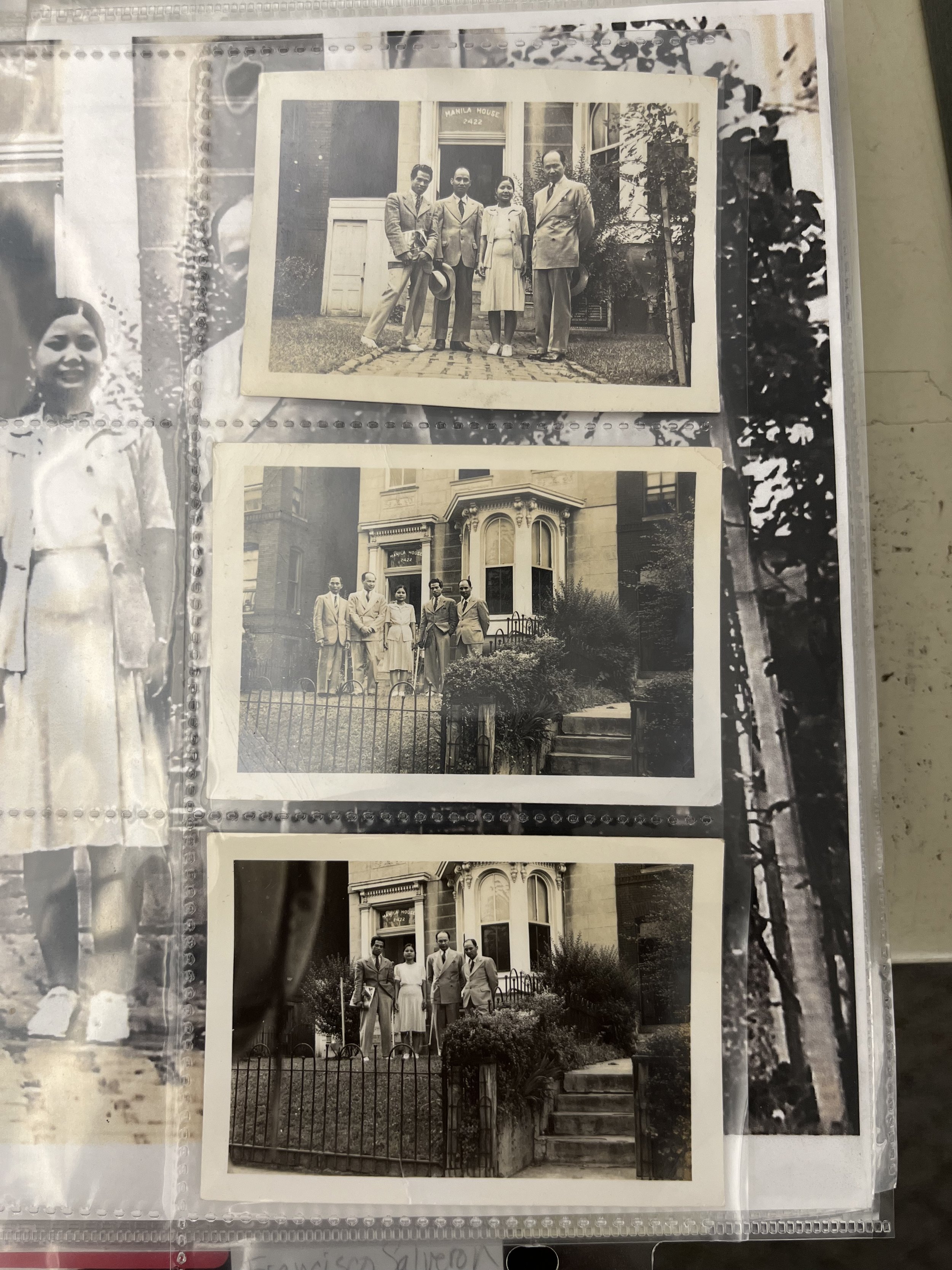 Archival photos of Manila House in the 1930s from the Hornbake Library at the University of Maryland.