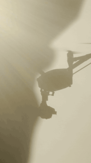 DJI Inspire 3 silhouetted in hazy sunlight, filmed air-to-air style