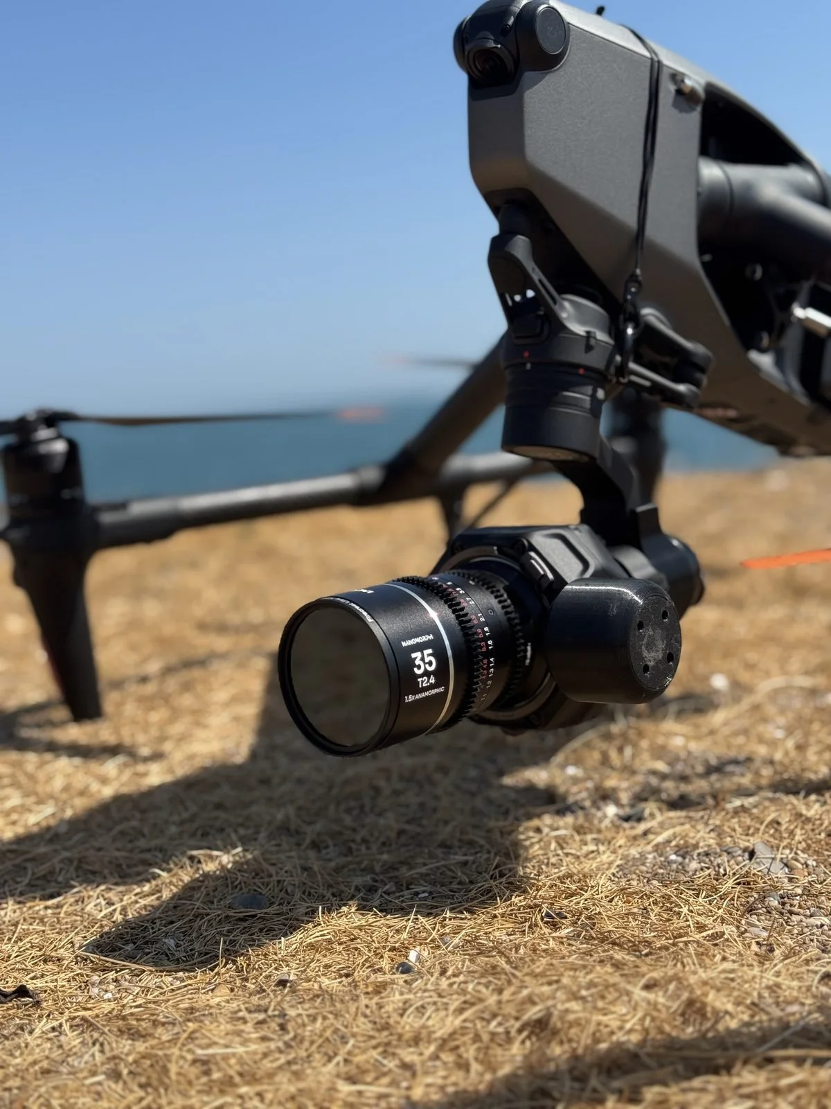 DJI Inspire 3 with the Zenmuse X9-8K Air camera and DL 35mm lens on location