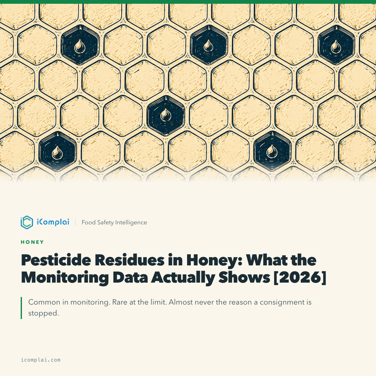 Pesticide Residues in Honey: What the Monitoring Data Actually Shows [2026]