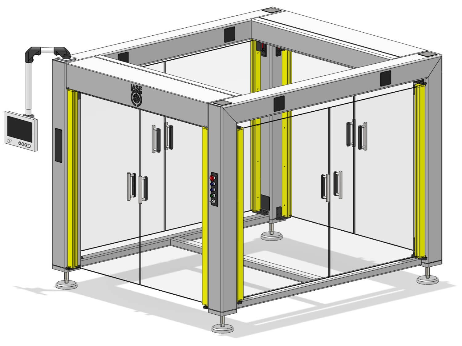 The industrial automation systems engineering modular frame packaging system with additional controls