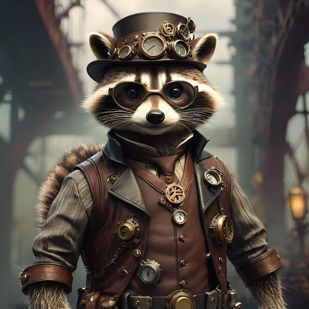 Flamiwots: The Steampunk Raccoon Pioneer Part 1 — Fact-Fiction-Fantasy