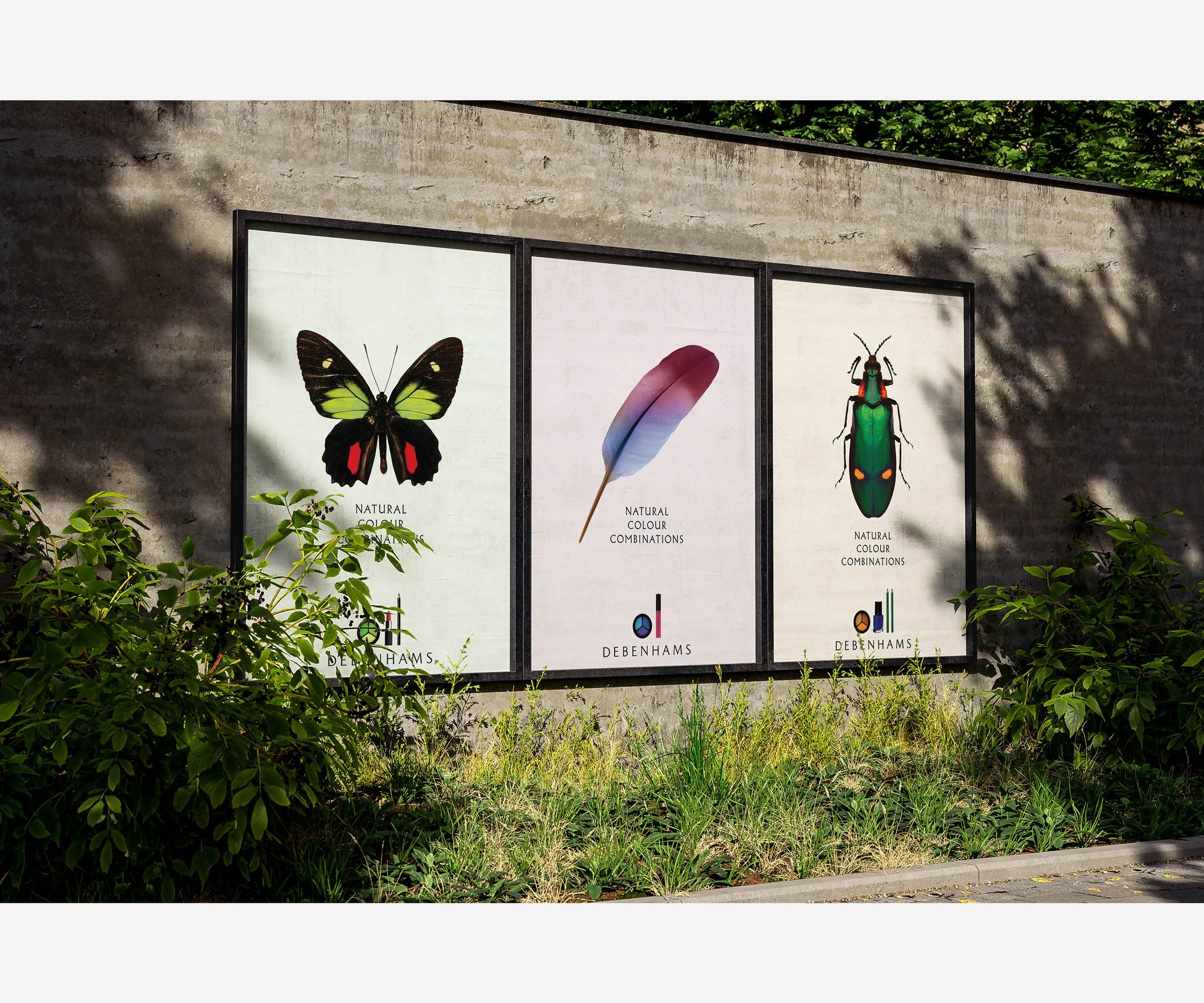  DEBENHAMS NATURAL COLOUR COMBINATIONS  Advertising press campaign.  Made with JWT. 