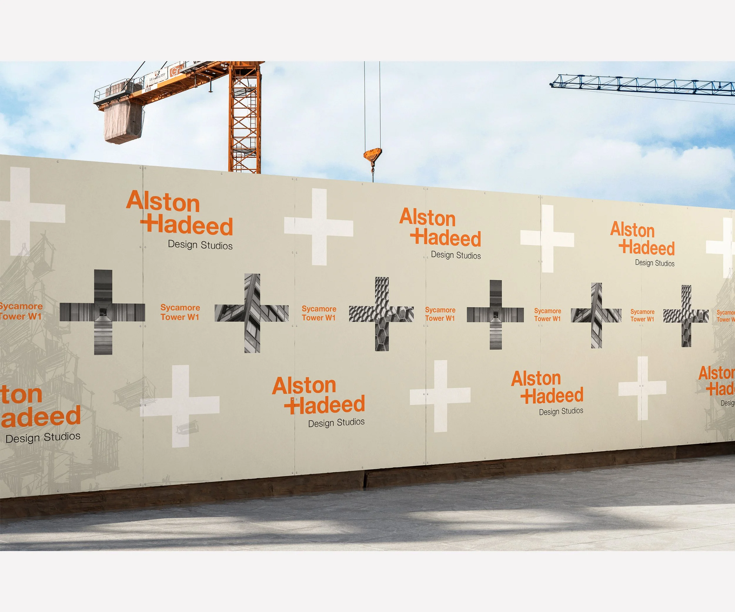  ALSTON + HADEED ARCHITECTS  Modern and unfussy identity for a new architect’s practice. Including logo design and brand guidelines.  A key part of the logo is the incorporation of a plus sign (+) in the H of Hadeed. This is a joining device and a us