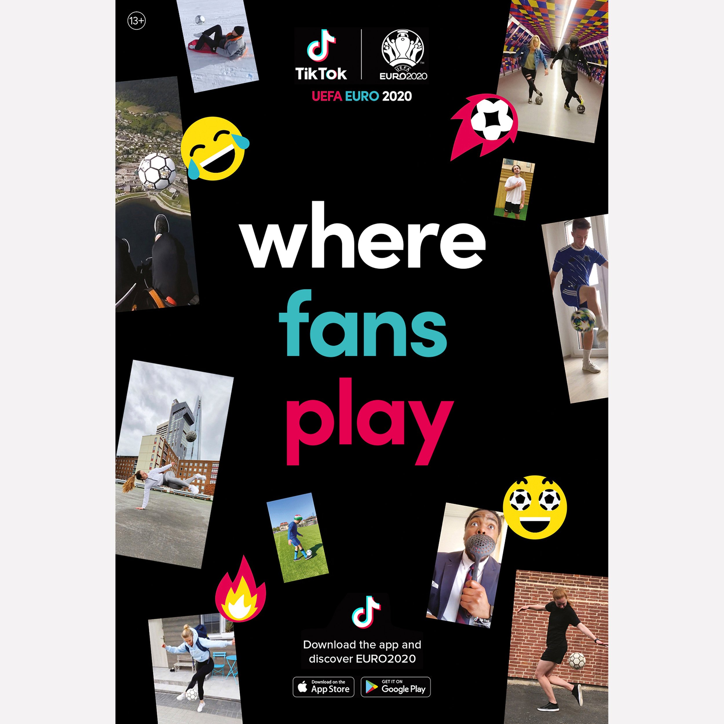  TIKTOK WHERE FANS PLAY  Design and art direction of global campaign. Including all print, press, internet advertising and campaign identity guidelines.  Made with Dark Horses. 