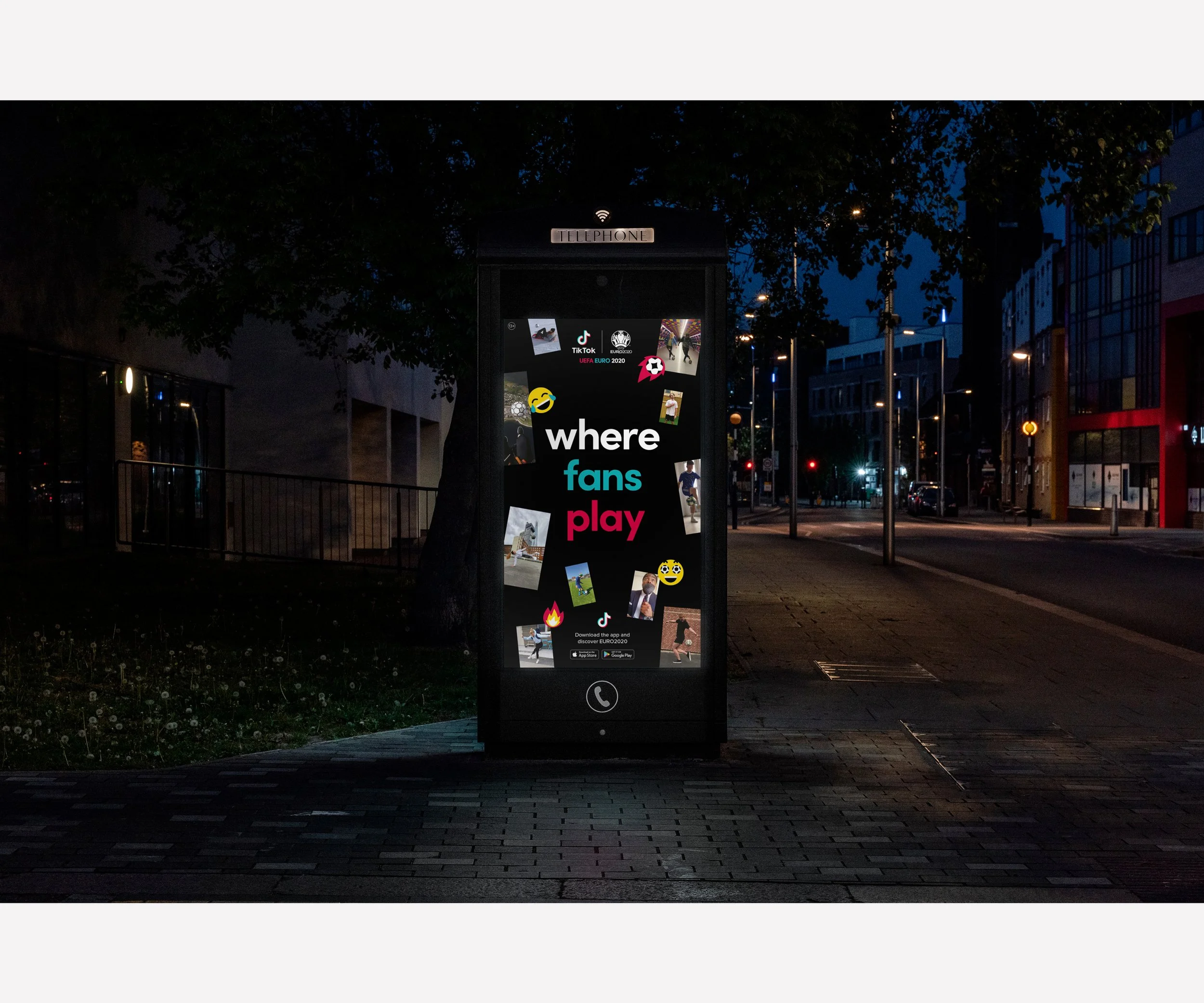  TIKTOK WHERE FANS PLAY  Design and art direction of global campaign. Including all out-of-home advertising, social media assets and campaign identity guidelines.  Made with Dark Horses. 