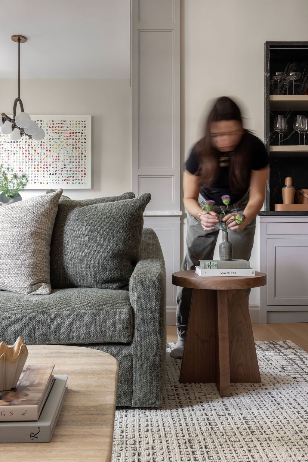 Dining nook with built-in china cabinet