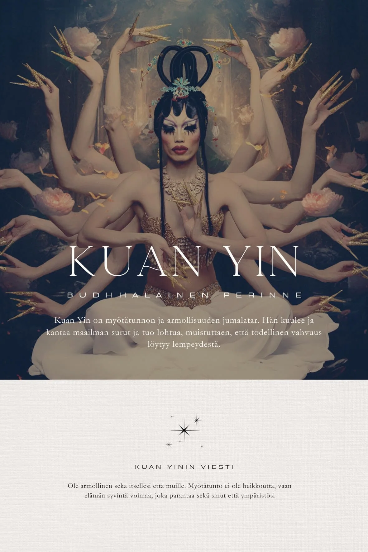 Kuan Yin jumalatar Buddhalainen perinne