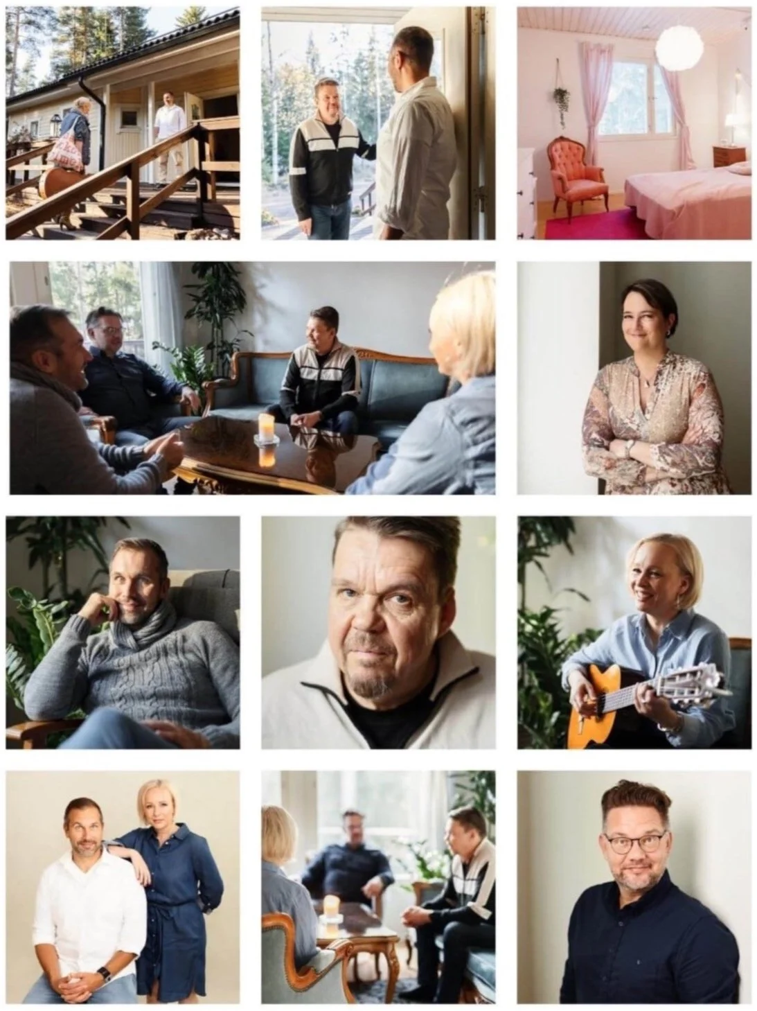Kollaasin Fria-klinikan kuvauksista