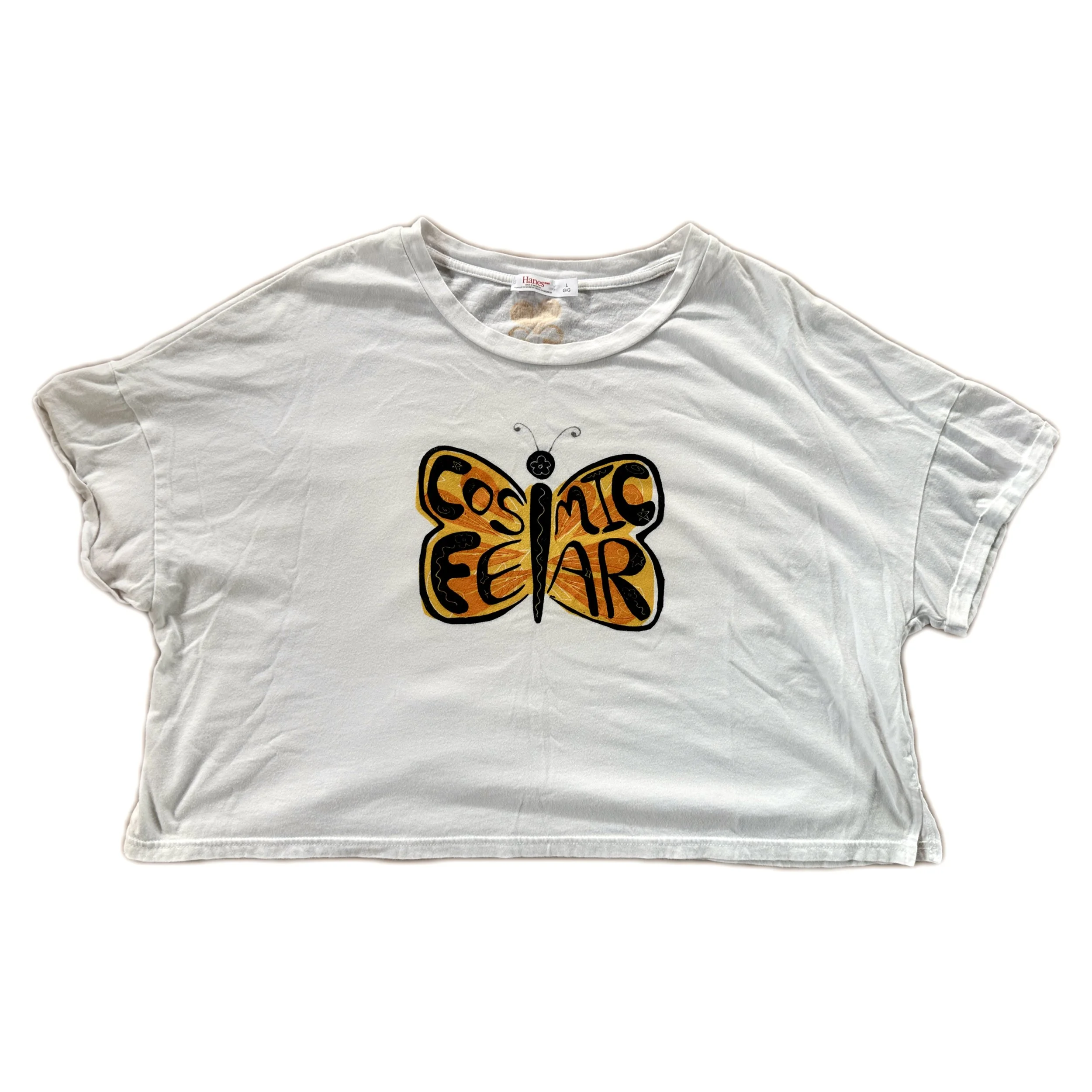 LARGE Cosmic Fear CROP BOXY TOP