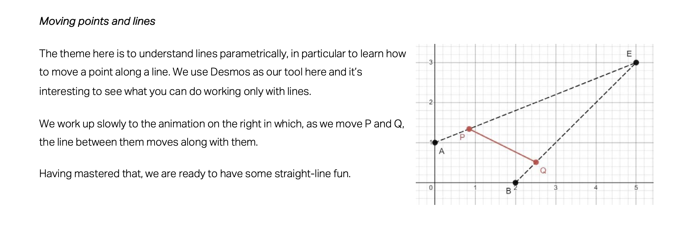 parametric form of line