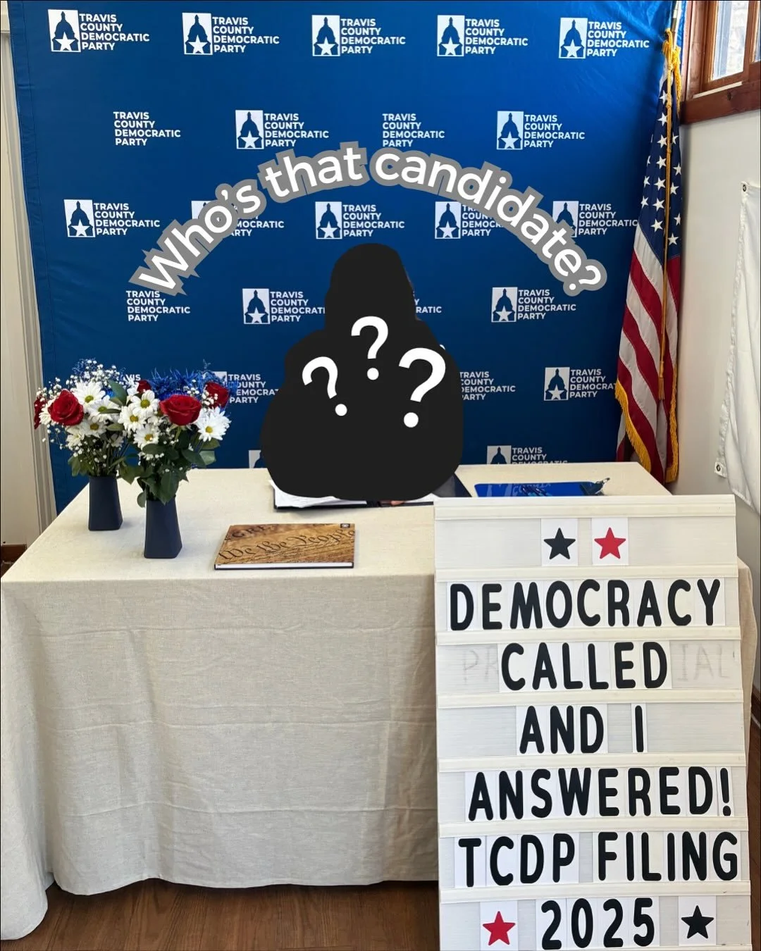 Who&rsquo;s that candidate?? It could be you! Now is the time to file to be on the March Primary Ballot, and we want the very best!⭐️

From State Representatives to District Court Judges and more, TCDP aims to provide an easy, joyous filing experienc