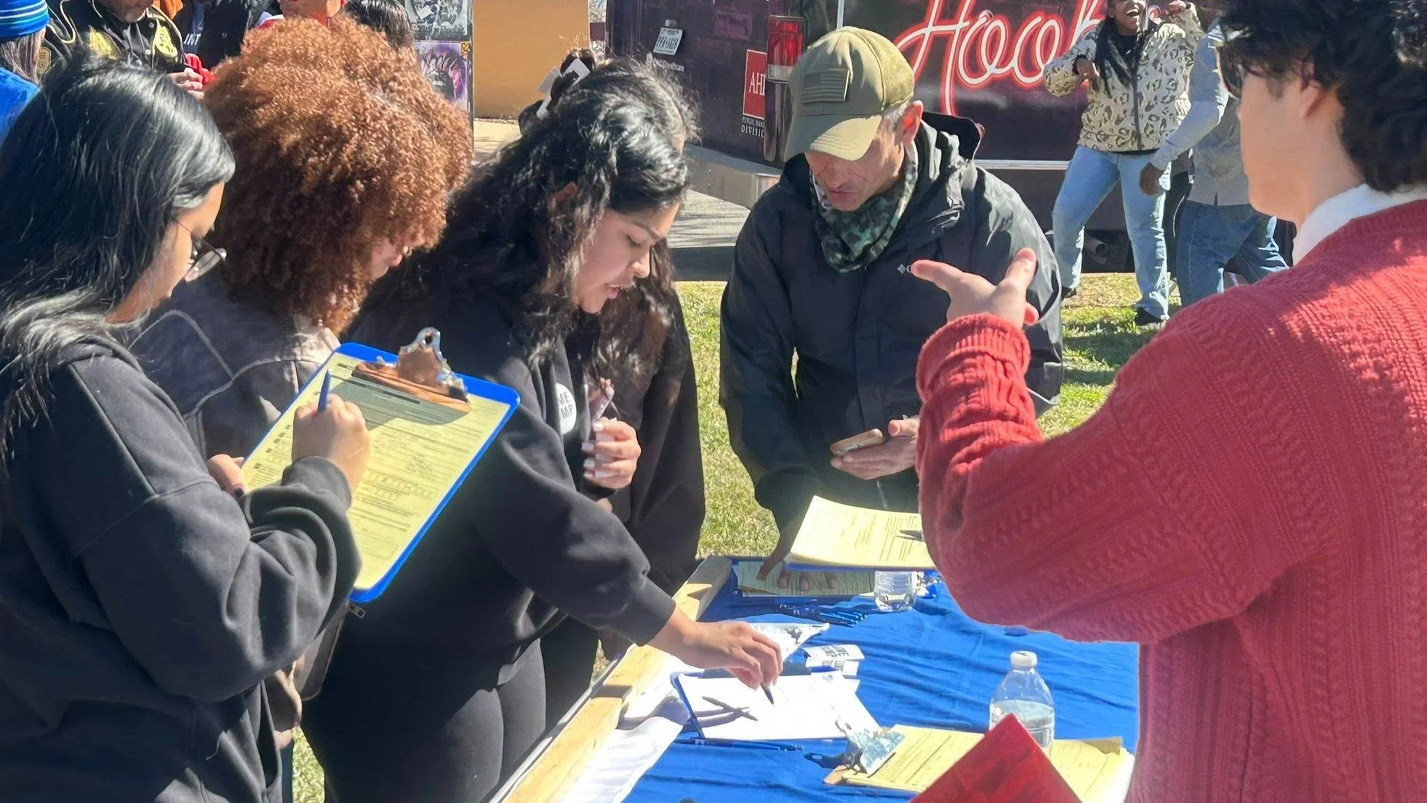 Great day at the Austin MLK Day Celebration March &amp; Festival! Travis County Democratic Party was there to honor the day by registering voters, signing up volunteers, and marching.
