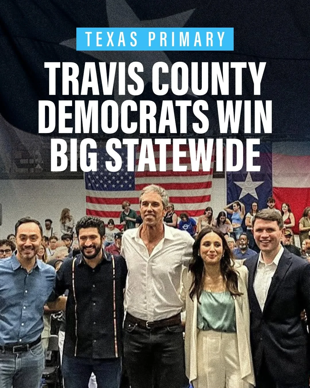 Three @traviscountydems will represent us on the Texas Democratic slate this year. Make sure to give them a follow: @jamestalarico is our nominee for U.S. Senate. @ginafortexas is our nominee for Texas Governor. @saraheckhardttx is our nominee for Te