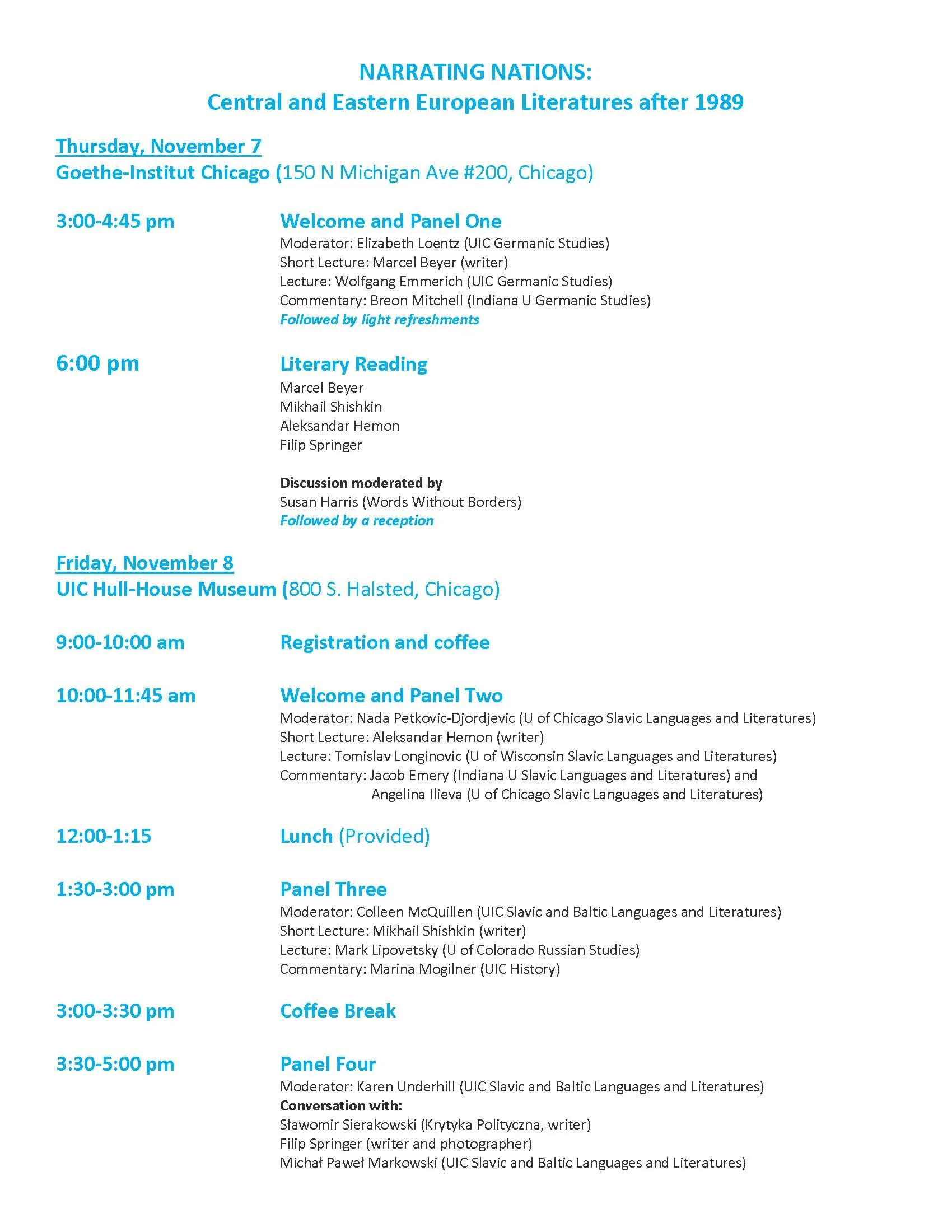 Mikhail Shishkin in Chicago this Weekend at Narrating Nations!