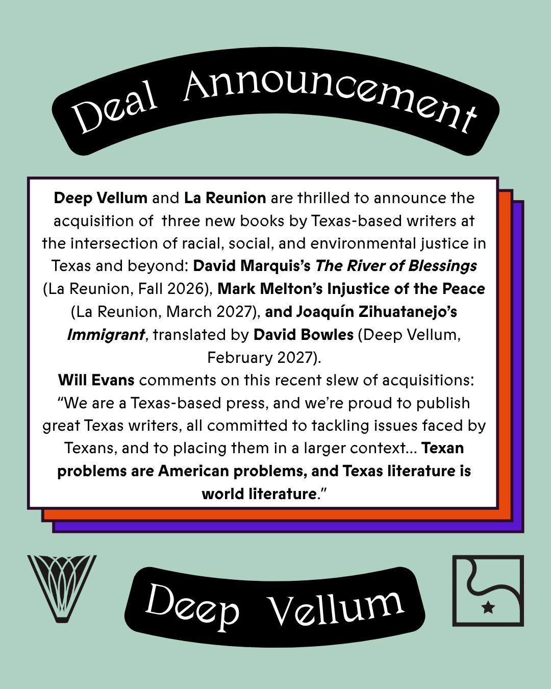 Deal Announcement: Deep Vellum &amp; La Reunion Acquire Three New Titles from Texas-Based Authors