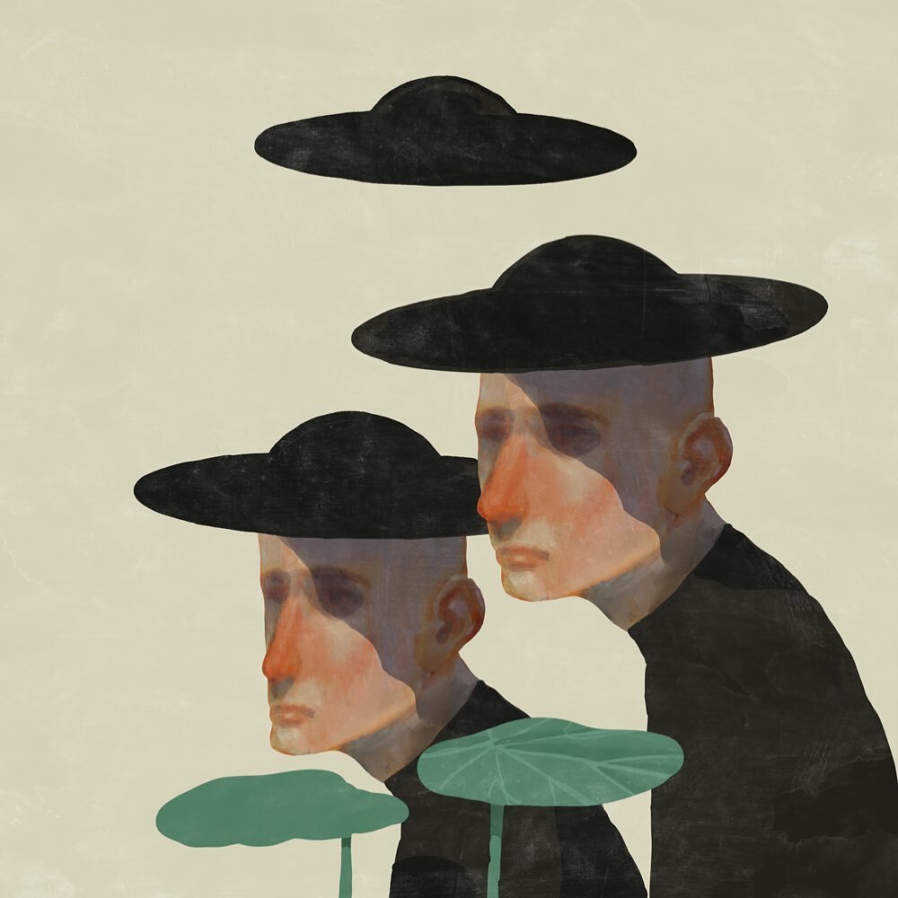 mysterious hats #tobiasgreenillustration #illustration #sketch #drawing #painting #nonsense