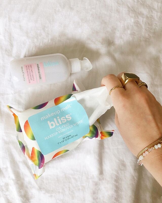Take it off for a good cause! ✨ Happy Pride Month! 🌈💛 I&rsquo;m so excited to partner with @bliss this month in support of the LGBTQ+ community. All proceeds from the limited edition Makeup Melt Wipes will be donated to The Trevor Project - the wor
