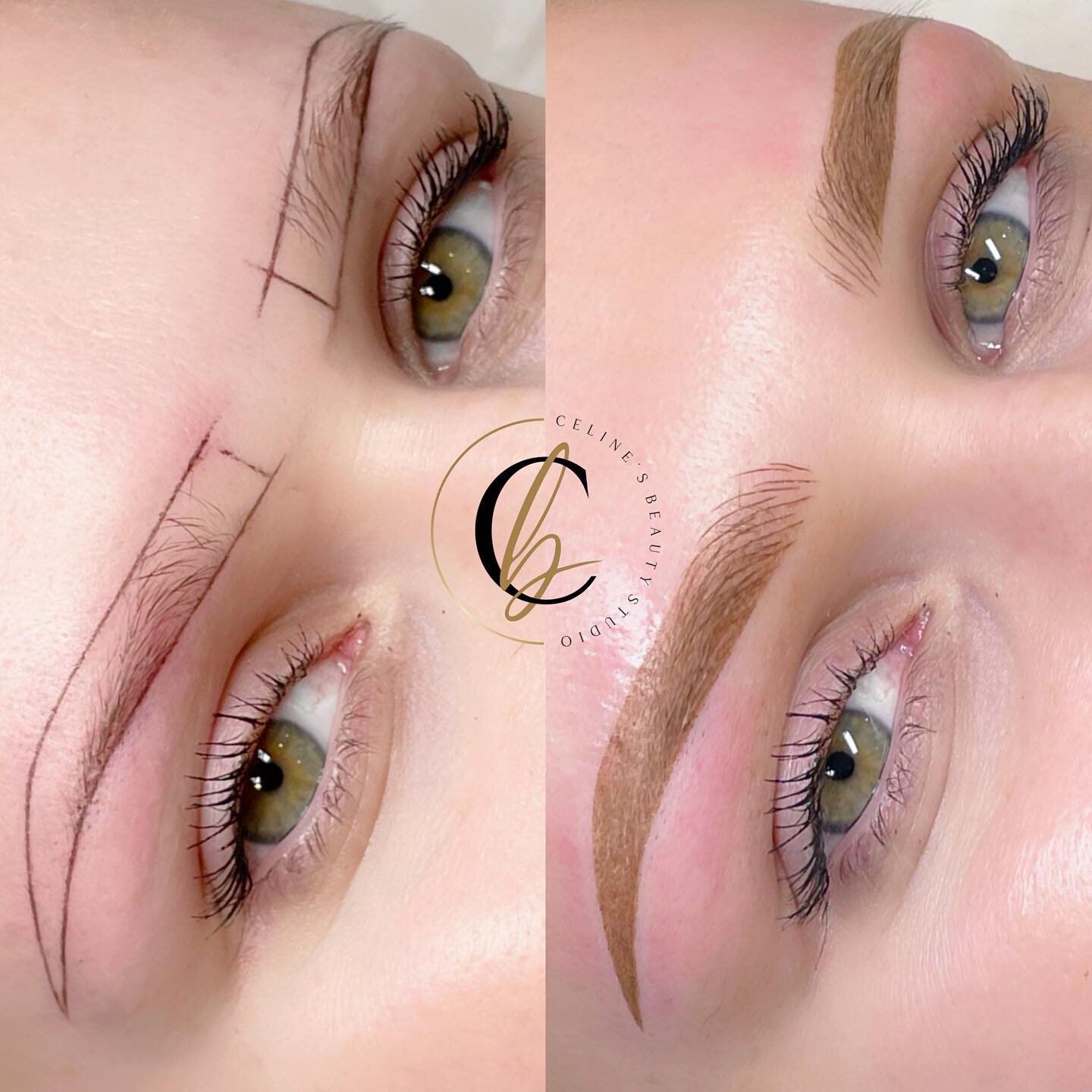 A major change (in a good way) for this babe 😍
&bull;
Combination Brows - hair strokes and powder combined to give your brows a fluffy front but defined and clean tail ✨
&bull;
This is my most requested service because it&rsquo;s honestly the best o