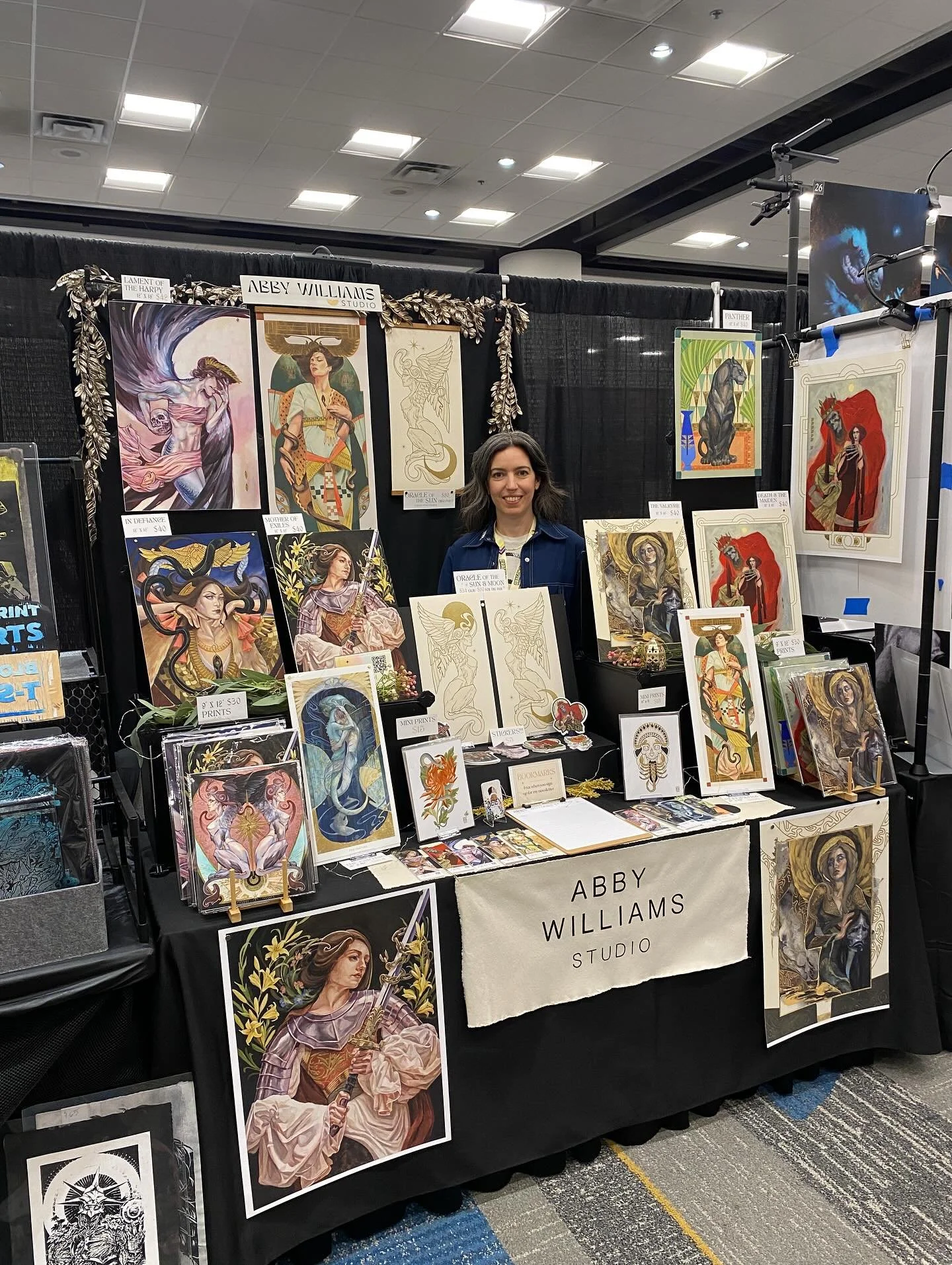 Day 1 of @dragoncon 🐍  I&rsquo;m here with @mr.winterstone in the ARTSHOW at booth T89 🎉