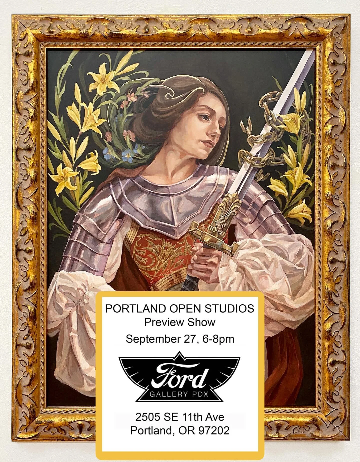 Friends!  Please join me and many of the artists participating in @pdxopenstudios next month for a Preview Party!!! Saturday 9/27. 6pm-8pm @fordgallery.pdx 

My original paintings&rsquo;Mother of Exiles&rsquo; will be hanging and for sale during the 