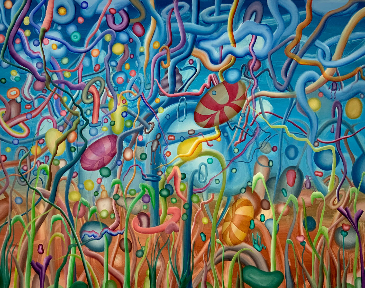 Jardín de sueños, óleo sobre lienzo, 114x146 cms, 2018