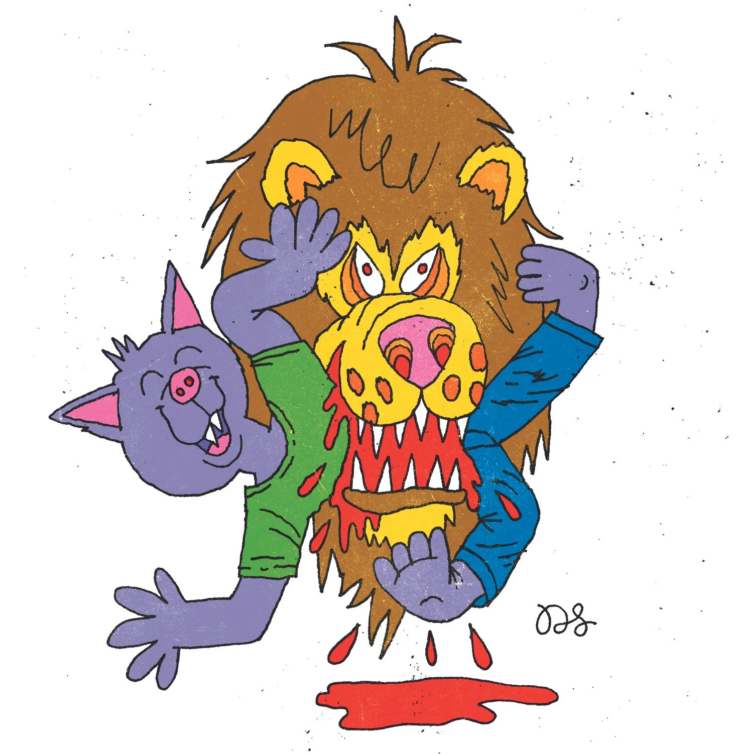 Laughing with the lion