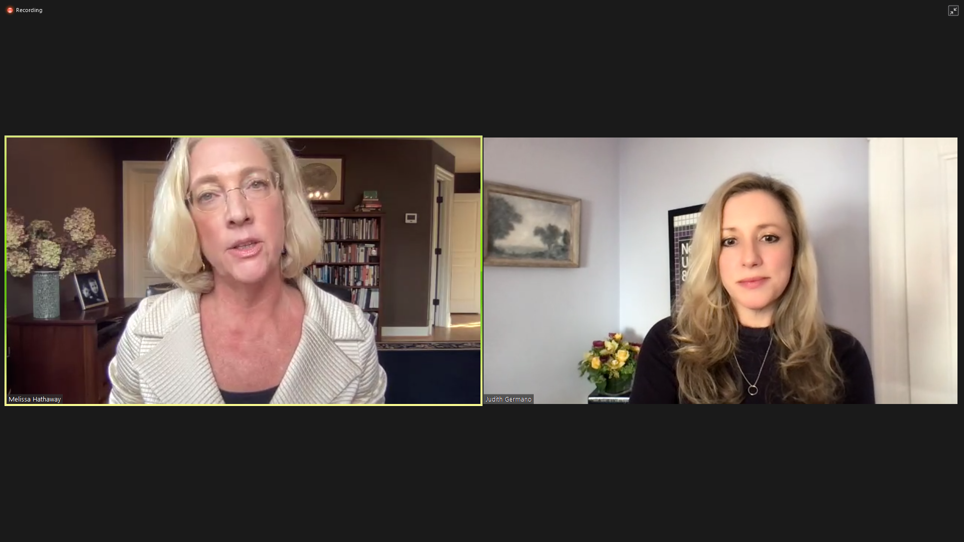 WLC 2021-2022 - Critical Cybersecurity Updates: Keynote
With Melissa Hathaway, President, Hathaway Global Strategies LLC, & Judi Germano 