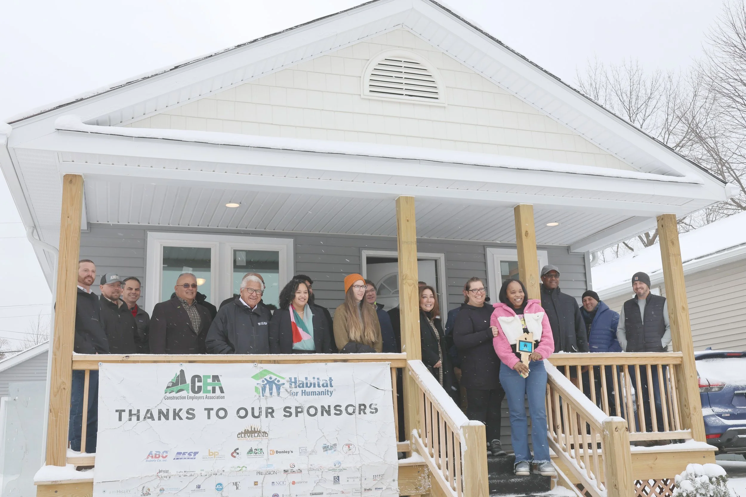 Community celebrates all-union built Habitat home